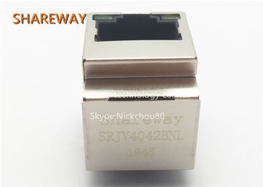 Female PCB PoE RJ45 Connector DR-MAG-1840419  Ethernet With 180 Degree Vertical Modular